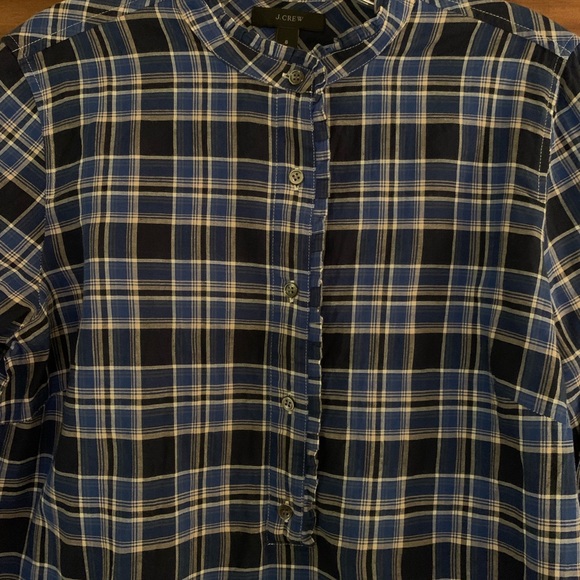 J Crew Ruffle Popover Shirt - Picture 2 of 6